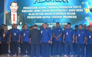 Dilantik Jadi Ketum PSTI Jatim, Aries Agung Dorong Bergulirnya Liga Sepak Takraw