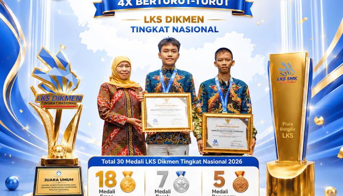 Jatim  Juara Umum LKS Nasional Tahun 2026 untuk Keempat Kalinya, Gubernur Khofifah: Bukti Jawa Timur Barometer Vokasi Nasional